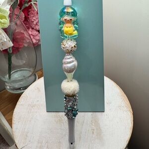 Mermaid-Themed Pen with Decorative Charms